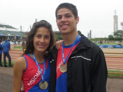 Valeria Baron y Gustavo delgado Evita1 240x180 El atletismo aportó cuatro medallas en La Feliz